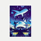 29.7 × 42 cm Poster - Cruschiform - La Géode - Multicoloured - 40 Years of the Cité des sciences et de l'Industrie