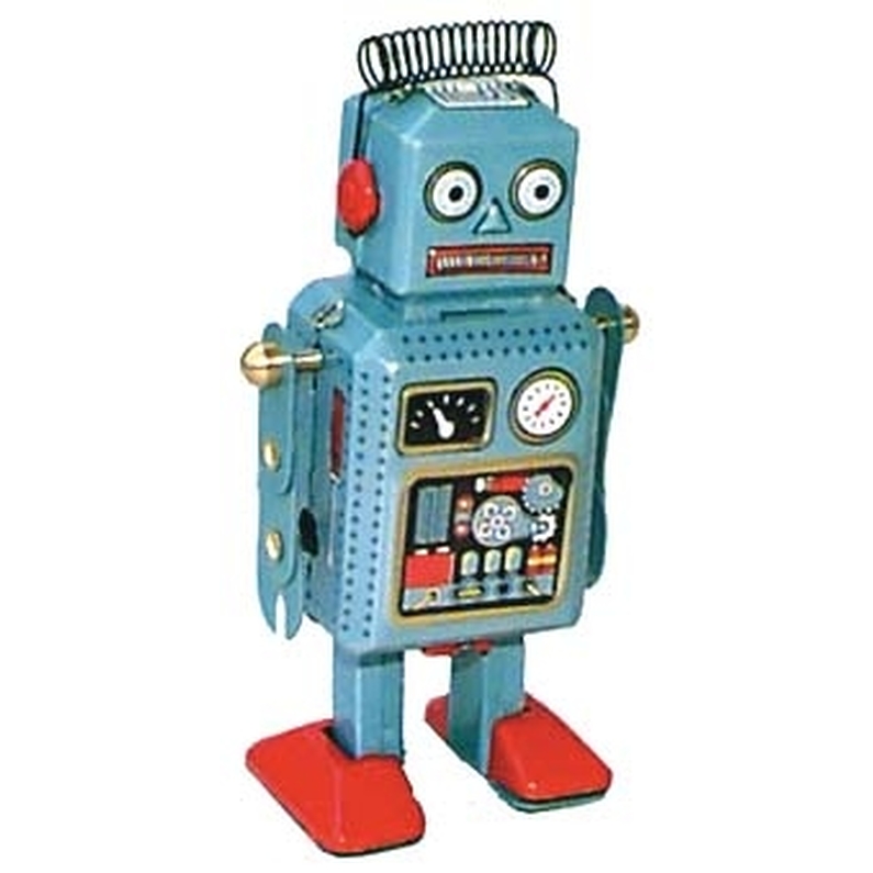 Vintage robot with soft head