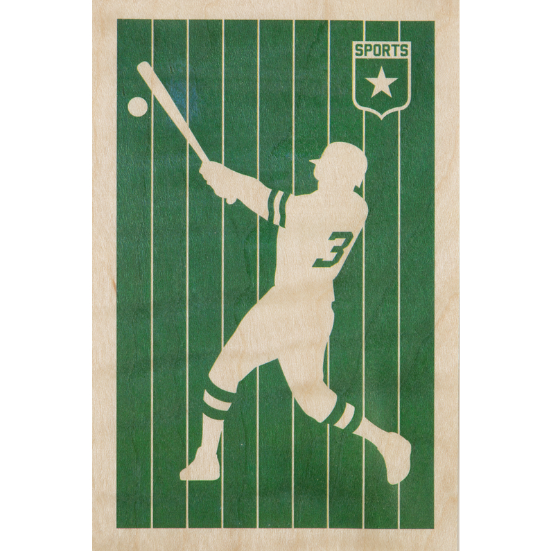 Carte postale Woodhi Bois Baseball