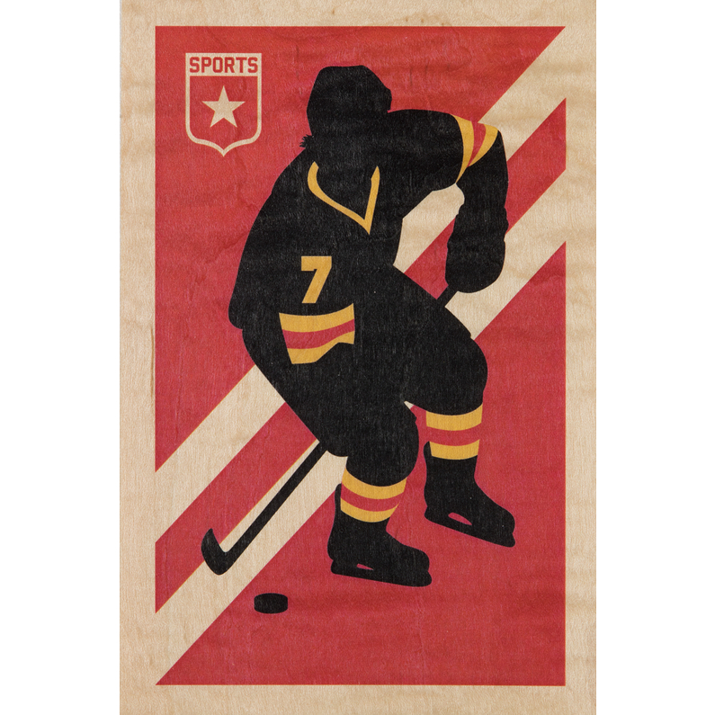 Carte postale Woodhi Bois Hockey