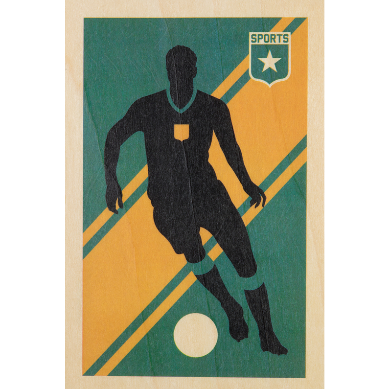 Carte postale Woodhi Bois Soccer