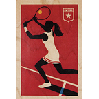 Carte postale Woodhi Bois Tennis