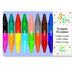 8 Double crayons