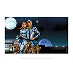 Estampe de l'affiche officielle de l'exposition Valérian et Laureline