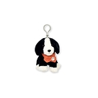 Spa Porte-Clé Peluche Chien Noir Blanc