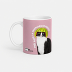 Pink Ceramic Mug - Fruit Cat Salad - Cat Games