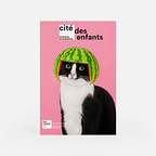 Pink 40 × 60 cm ChatFruit Salad Poster - Jeux de chats