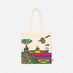 Multicoloured Cotton Tote Bag - Architecture - Cité des sciences et de l'Industrie